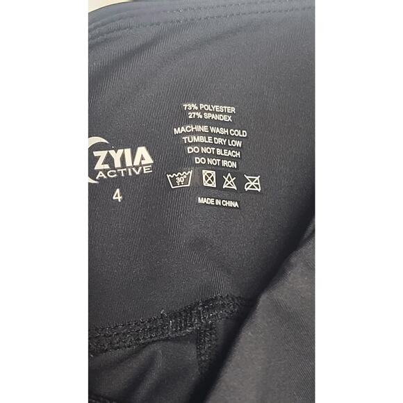 Zyia Active Light N Tight women's size 4 bumble bee stripe leggings - Picture 3 of 5